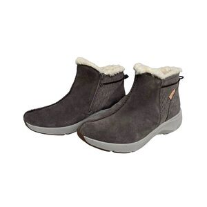 New Womens 8.5 Clarks Suede Wave 2.0 Alp Ankle Boots. Natural Sheep Shearling